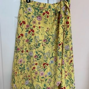 Floral wrap skirt